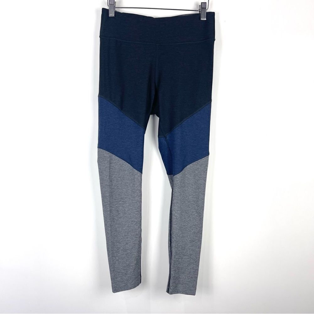 Outdoor Voices High Waist Colorblock Leggings Medium Blue Grey Activewear